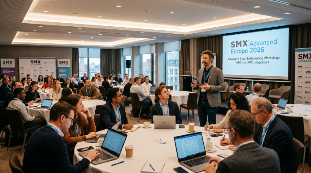 Search marketing workshop session with attendees at SMX Advanced Europe 2026